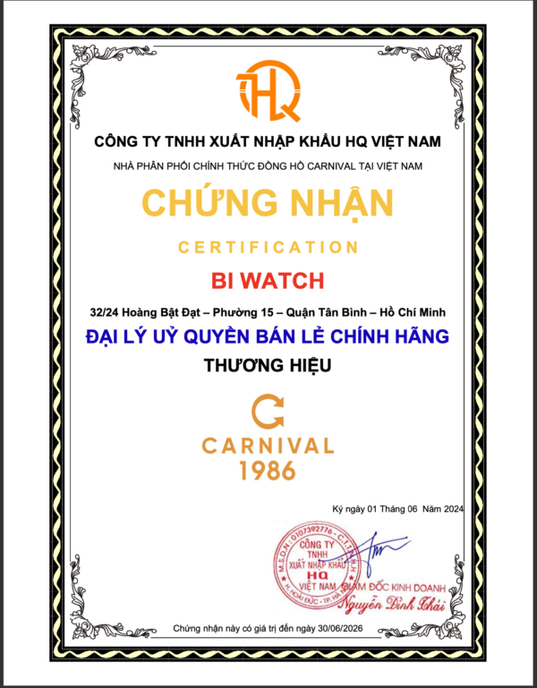 Đồng Hồ Nam Carnival 8907G-VT-D || Sapphire 40mm || Chính Hãng - Hình ảnh 5