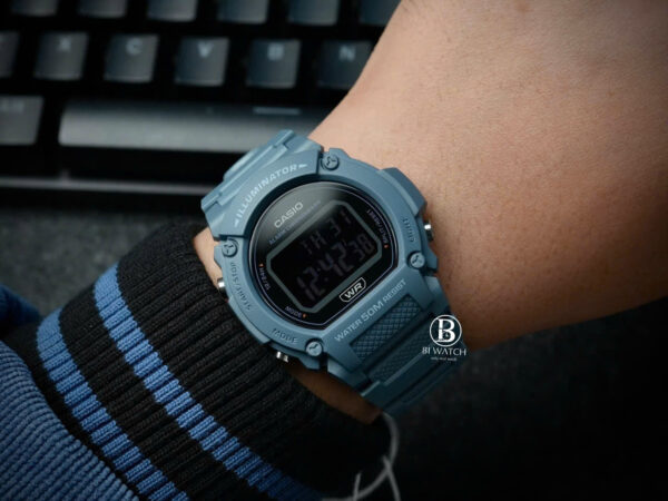 ĐỒNG HỒ NAM CASIO W-219HC-2BVDF || Size 47mm || Chính Hãng - Hình ảnh 4