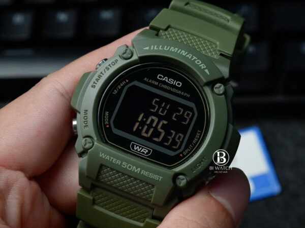 ĐỒNG HỒ NAM CASIO W-219HC-3BV || Size 47mm || Chính Hãng - Hình ảnh 3