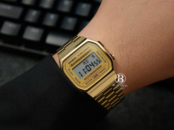 Đồng Hồ Nam Casio A168WEGM-9DF || FULL VÀNG KIM || Chính Hãng - Hình ảnh 4