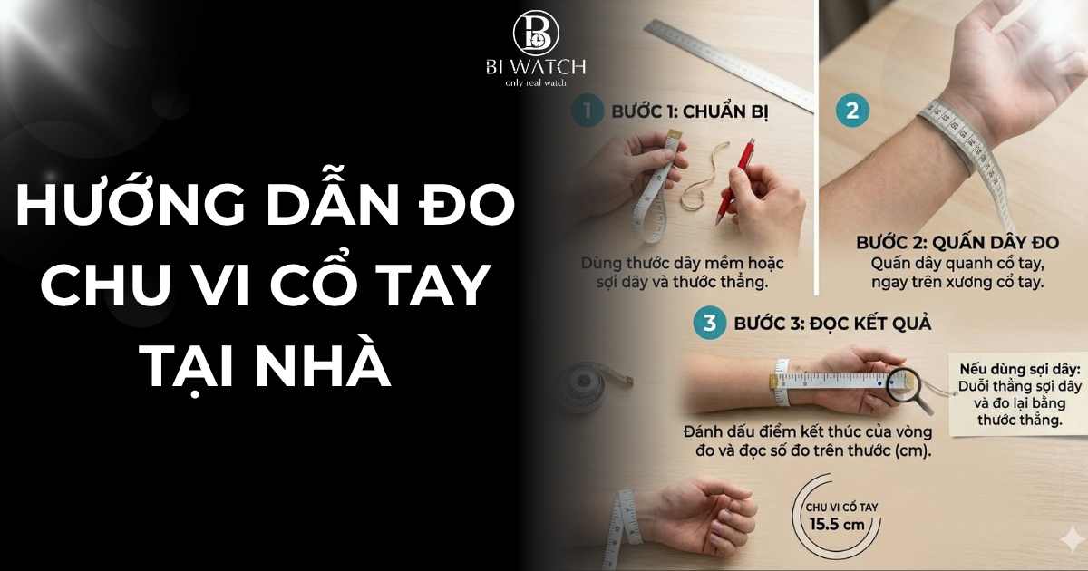 Cách Đo Size Cổ Tay Tại Nhà & Chọn Mặt Số Đồng Hồ Chuẩn